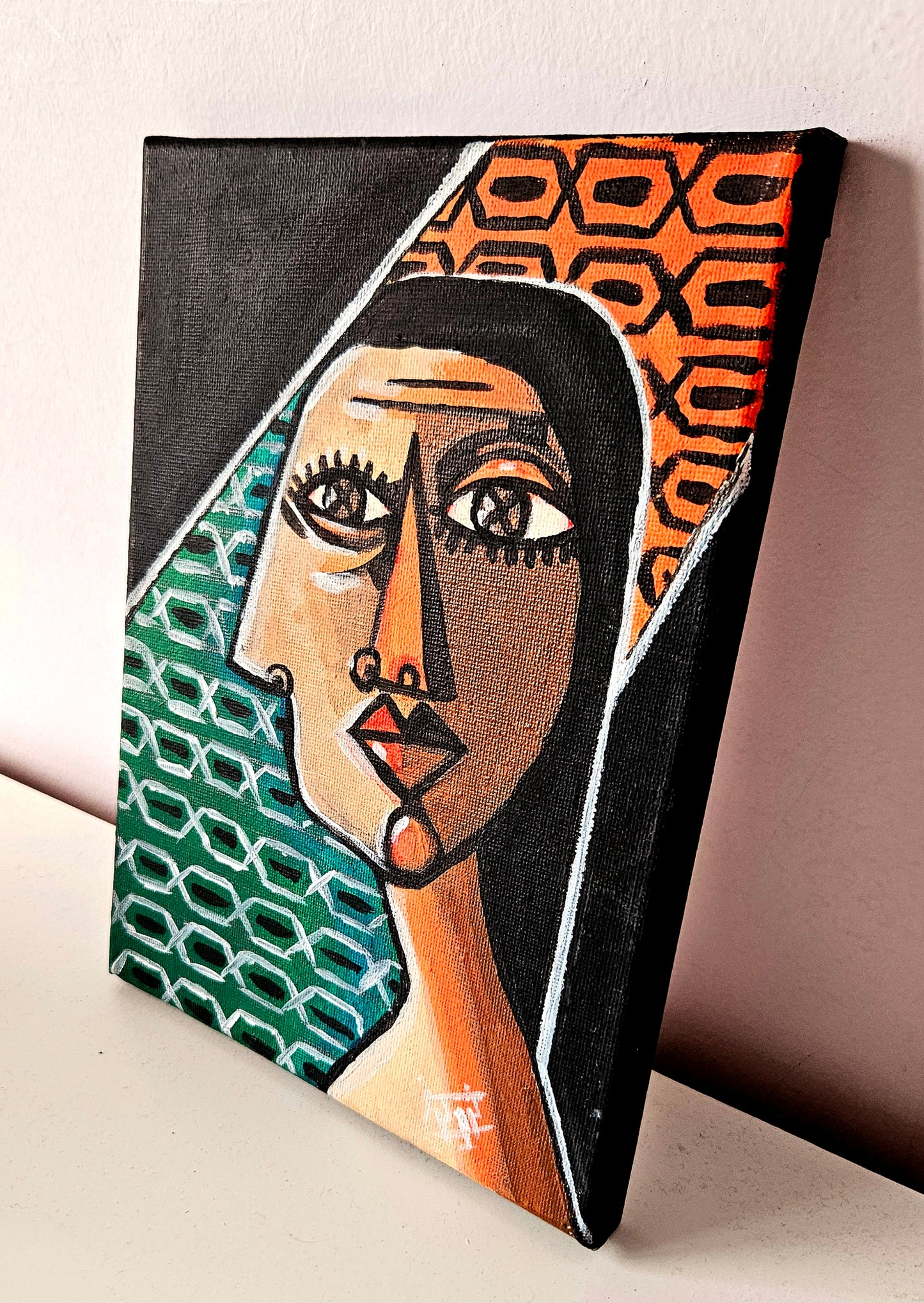 Merge of Reflections Painting - A colorful abstract artwork featuring dynamic shapes and vibrant hues, creating a captivating and thought-provoking visual experience.